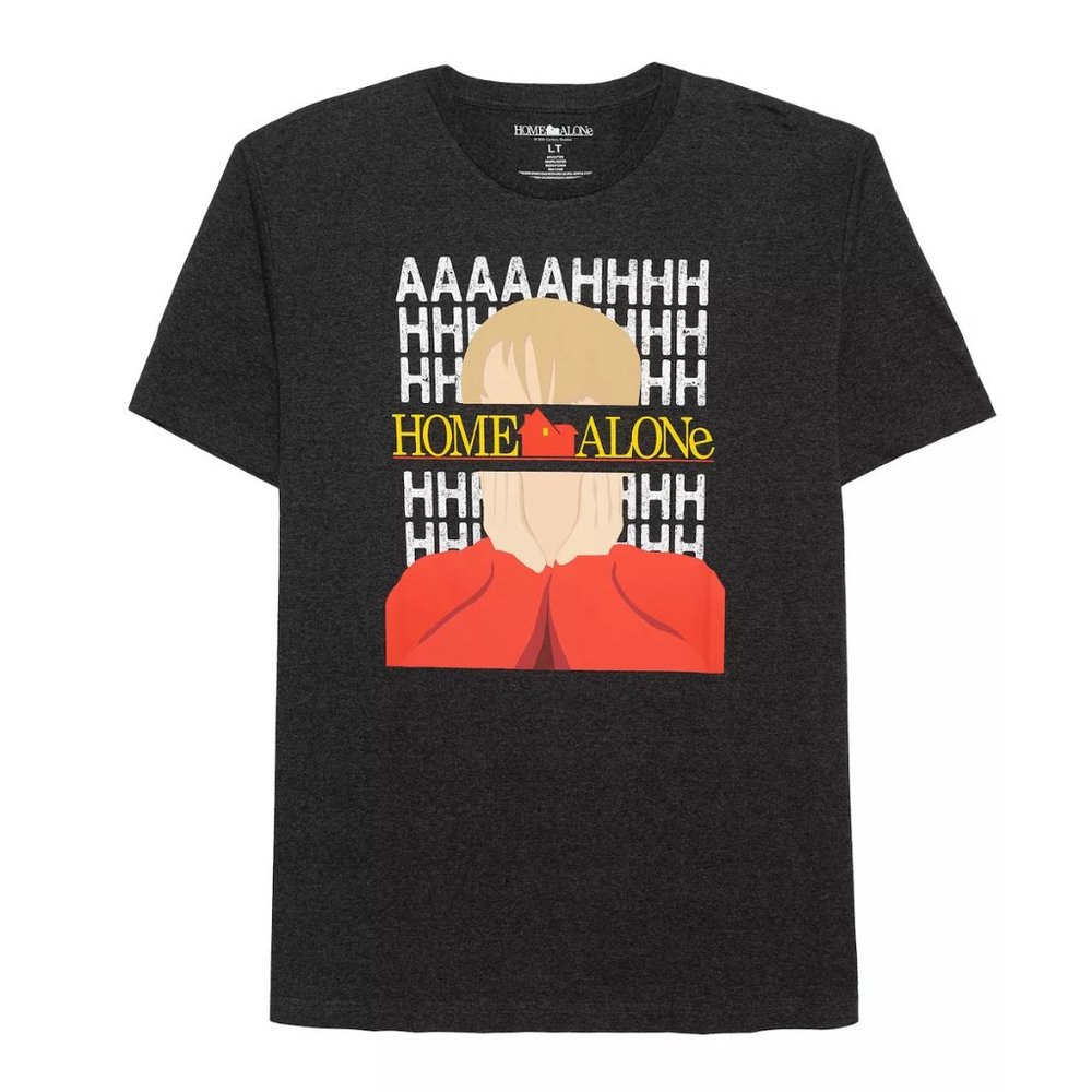 Men's Big & Tall Holiday Tee Home Alone Kevin AAAAHHHHH Size 3XB